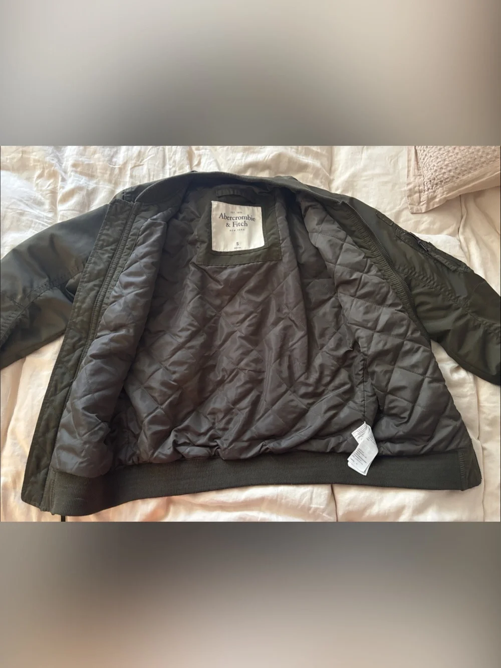 Abercrombie & Fitch Olive Green Bomber Jacket